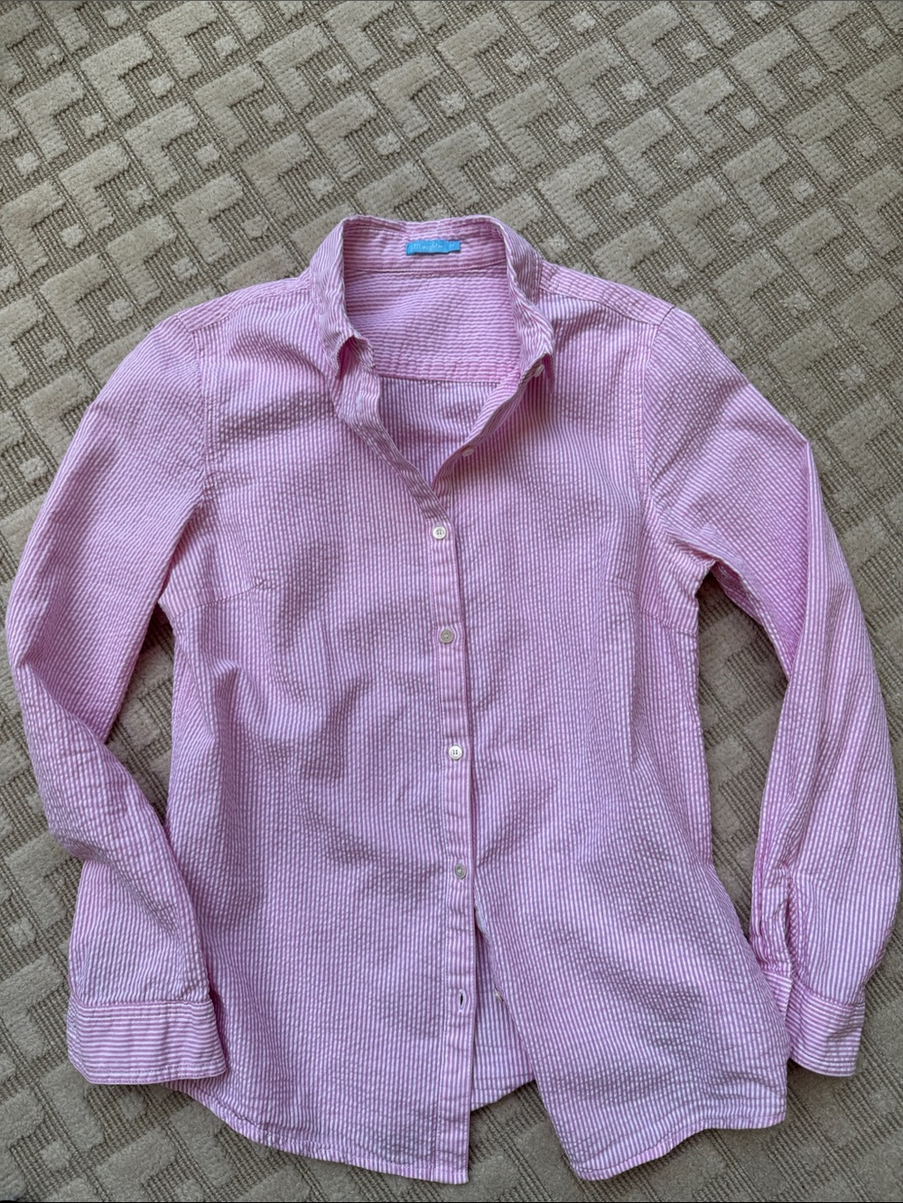 J McLaughlin Seersucker Button-Up Shirt